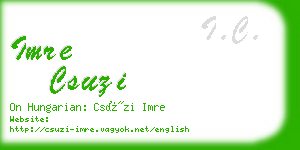 imre csuzi business card